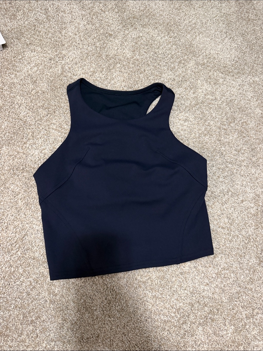 lululemon athletica navy High-Neck Crop Tank